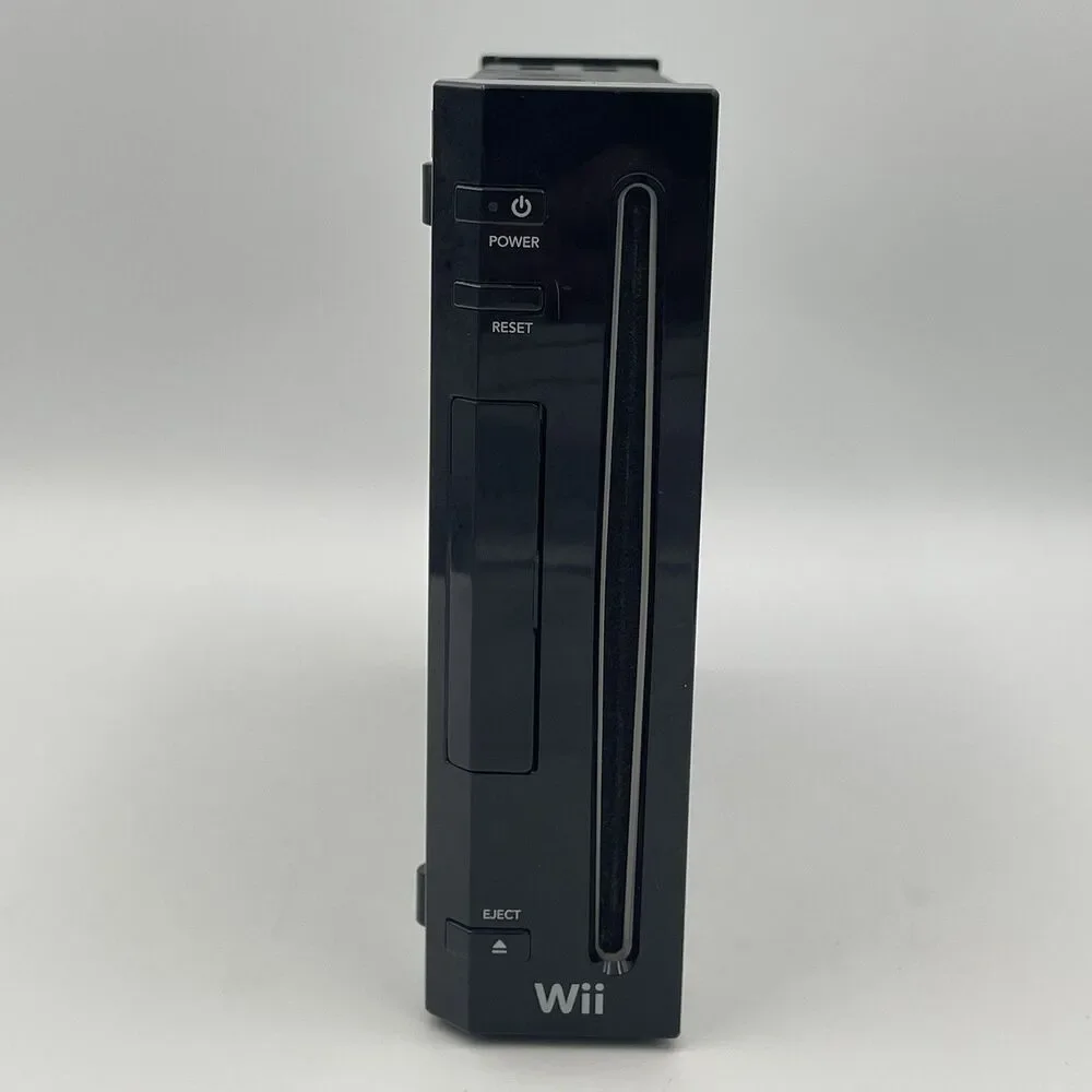 Nintendo Wii Gamecube Compatible RVL-001 Tested Works Console Bundle Black
